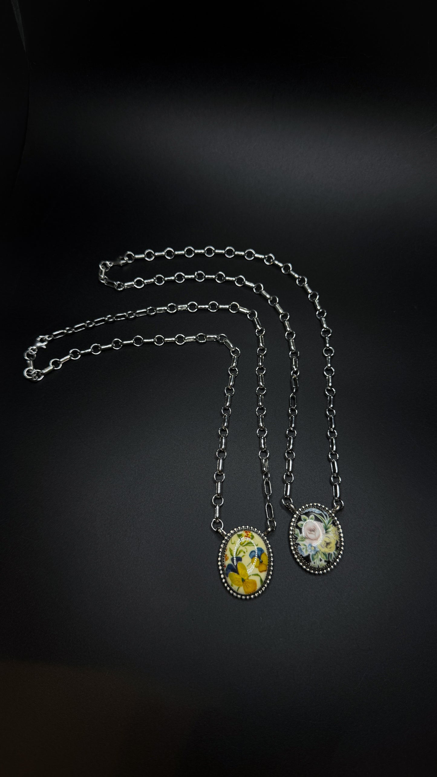 Black Floral Necklace